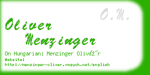 oliver menzinger business card